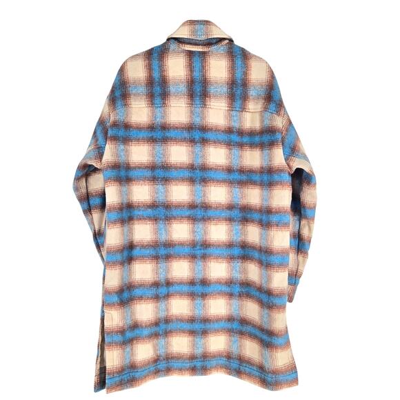 Womens Levi’s Selma Shirt Jacket Shacket in Libby Plaid Bonnie Blue Size Small - Picture 8 of 8